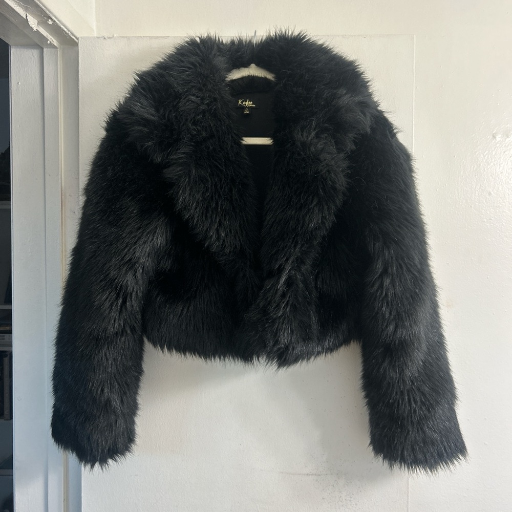 Black Faux Fur Jacket